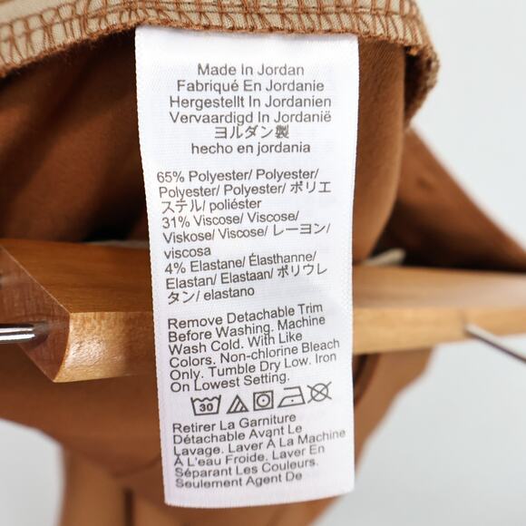 NWOT J.Crew Factory Belted Straight-Leg Trouser Dress Pant In Brown 2 Petite - Picture 11 of 11